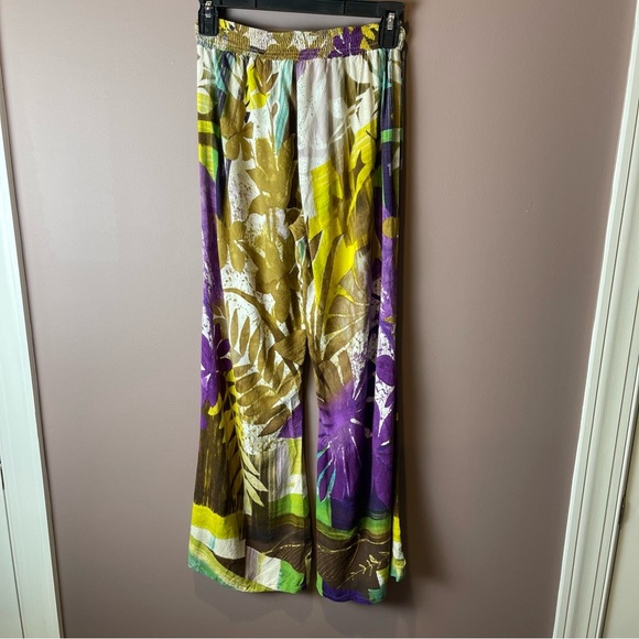 Jams World Rain Shadow Floral Print Flowy Pants XS - Picture 7 of 13